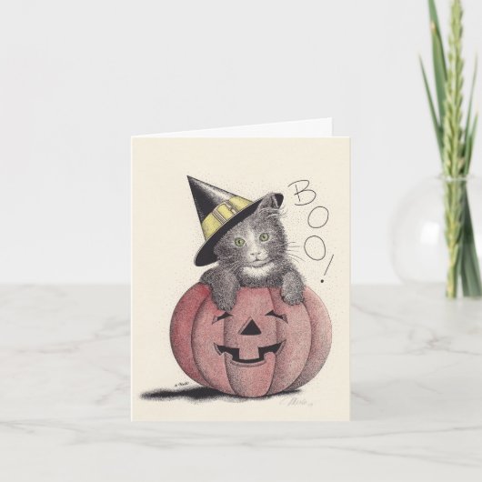 Halloween Kitty Card Karte (Vorderseite)
