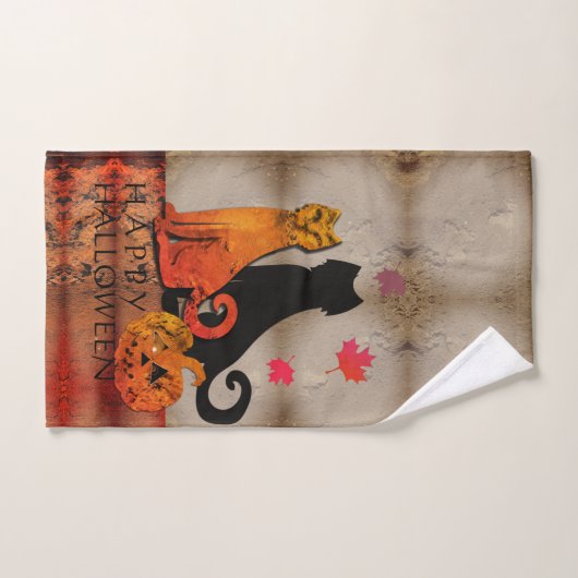 Halloween Kitty Cat Badetücher Set (Handtuch)