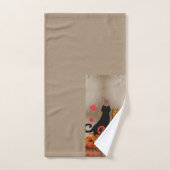 Halloween Kitty Cat Badhandtuch Set (Handtuch)