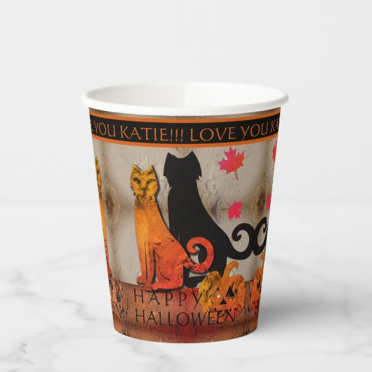 Halloween Kitty Cat Pappbecher (Links)