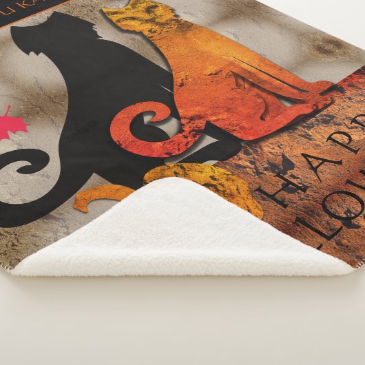 Halloween Kitty Cat Sherpadecke (3/4)