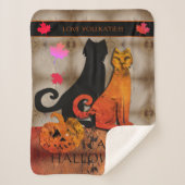 Halloween Kitty Cat Sherpadecke (Vorderseite)