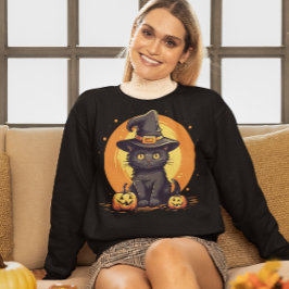 Halloween Kitty Cat zwitschern Sweatshirt