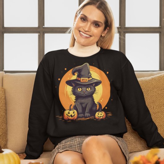 Halloween Kitty Cat zwitschern Sweatshirt