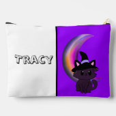 Halloween Kitty & Crescent Moon Niedlich Custom Zubehörtasche (Rückseite)