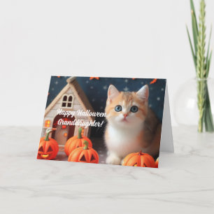 HALLOWEEN KITTY FÜR DIE GRANDAUGHTER-KARTE KARTE