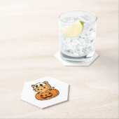 Halloween Kitty in einem Kürbisklassischen T - Shi Untersetzer (Vor Ort)