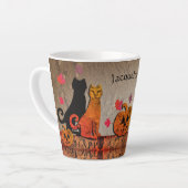 Halloween Kitty Latte Tasse (Linke Ecke)