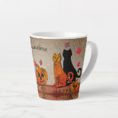 Halloween Kitty Latte Tasse (Rechte Ecke)