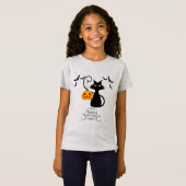 Halloween Kitty mit Pumpkin T-Shirt (Vorne ganz)