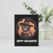 Halloween Kitty Postkarte (Stehend Vorderseite)