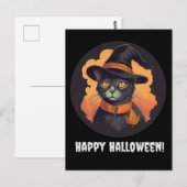 Halloween Kitty Postkarte (Vorne/Hinten)