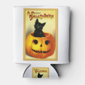 Halloween Kitty sitzt in der Kürbislaterne Dosenkühler (Vorderseite)