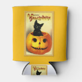 Halloween Kitty sitzt in der Kürbislaterne Kann Co Dosenkühler (Vorderseite)