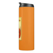 Halloween Kitty sitzt in der Kürbislaterne Thermosbecher (Nach rechts gedreht)