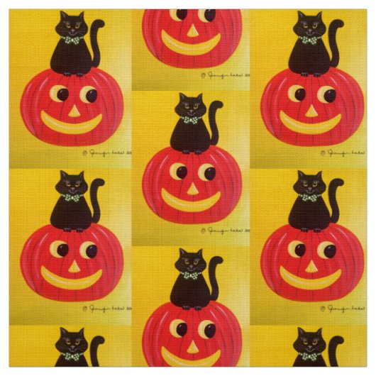 Halloween Kitty Stoff (Muster)