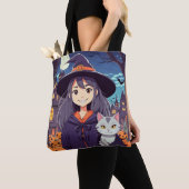 Halloween Kitty & Witch Trick oder Trete Tasche (Von Nahem)