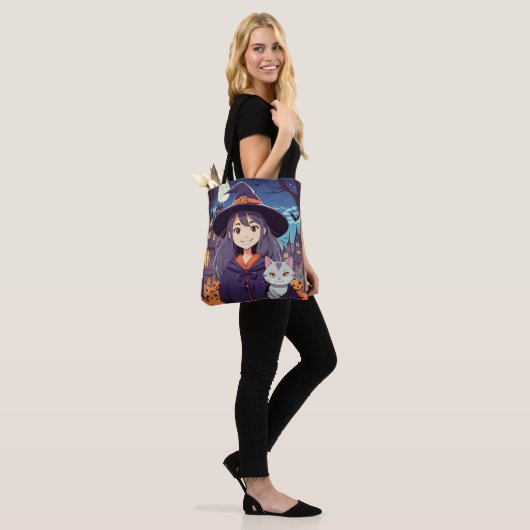 Halloween Kitty & Witch Trick oder Trete Tasche (Am Model)