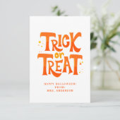 Halloween-Klassenkarte für Niedliche Kinder auspro Einladung (Stehend Vorderseite)