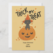 Halloween-Klassenkarte für Trick oder Behandlung v (Vorderseite)