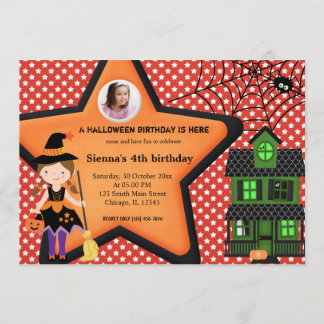 Halloween-Kleid (rot) Einladung