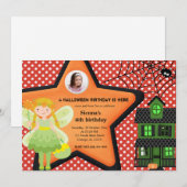 Halloween-Kleid (rot) Einladung (Vorne/Hinten)