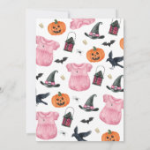 Halloween Kleidung Kleine Boo Baby Dusche Einladung (Rückseite)