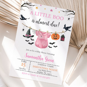 Halloween-Kleidung Little Boo Baby Shower Einladung