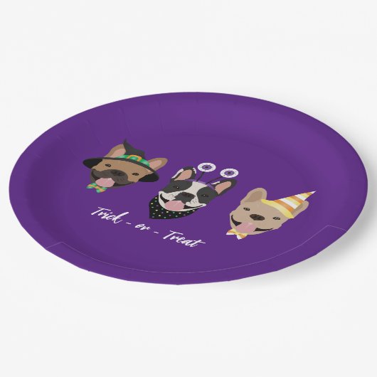 Halloween-Kleidung Pappteller (Schrägansicht)