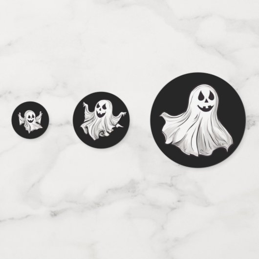 Halloween: Kleine Geister -  Konfetti (Rückseiten)