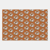 Halloween: Kleine Geister mit Kürbissen - Geschenkpapier Set (Vorderseite 2)