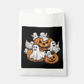 Halloween: Kleine Geister mit Kürbissen -  Geschenktütchen (Vorderseite)