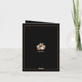 Halloween: Kleine Geister mit Kürbissen -  Karte (Rückseite)