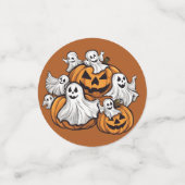 Halloween: Kleine Geister mit Kürbissen -  Konfetti (Klein Vorderseite)