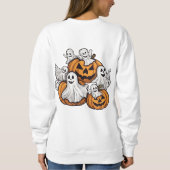 Halloween: Kleine Geister mit Kürbissen -  Sweatshirt (Rückseite)