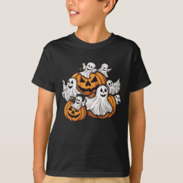Halloween: Kleine Geister mit Kürbissen - T-Shirt