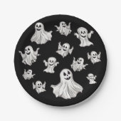 Halloween: Kleine Geister -  Pappteller (Vorderseite)