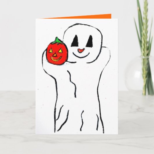 HALLOWEEN KLEINE GHOST-Karte Karte (Vorderseite)
