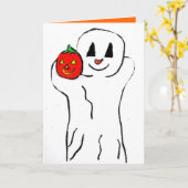 HALLOWEEN KLEINE GHOST-Karte Karte (Gelbe Blume)