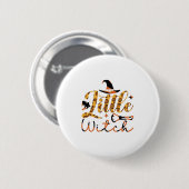 Halloween Kleine Hexe Geburtstag Button (Vorne & Hinten)