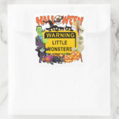 Halloween, Kleine Monster Quadratischer Aufkleber (Tasche)