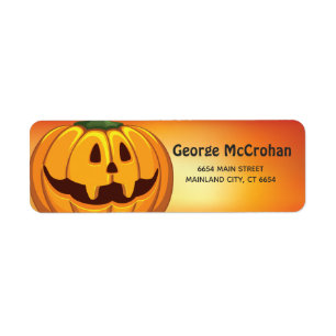 Halloween Kleiner Kürbis Rücksendeadresse