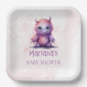 Halloween Kleines Monster Girl Babydusche Pappteller (Vorderseite)