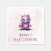 Halloween Kleines Monster Girl Babydusche Serviette (Vorderseite)