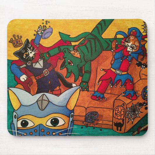 Halloween Knight Costume Cats Mousepad (Vorne)