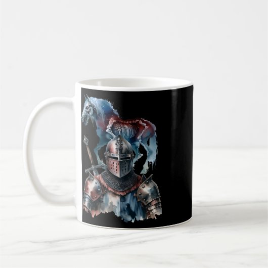 Halloween Knight Horses Ritter Armor Hors Kaffeetasse (Links)