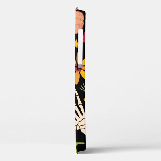 Halloween Knochen, blühendes nahtloses Muster. Case-Mate iPhone Hülle (Rückseite / Links)