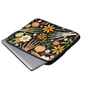 Halloween Knochen, blühendes nahtloses Muster. Laptopschutzhülle (Vorne Knopf)