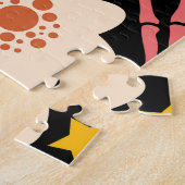 Halloween Knochen, blühendes nahtloses Muster. Puzzle (Seite)