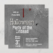 Halloween-Knochen-Party des Untoten Gravestones Einladung (Vorne/Hinten)